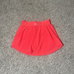 Alo candy red match point tennis skirt size XS